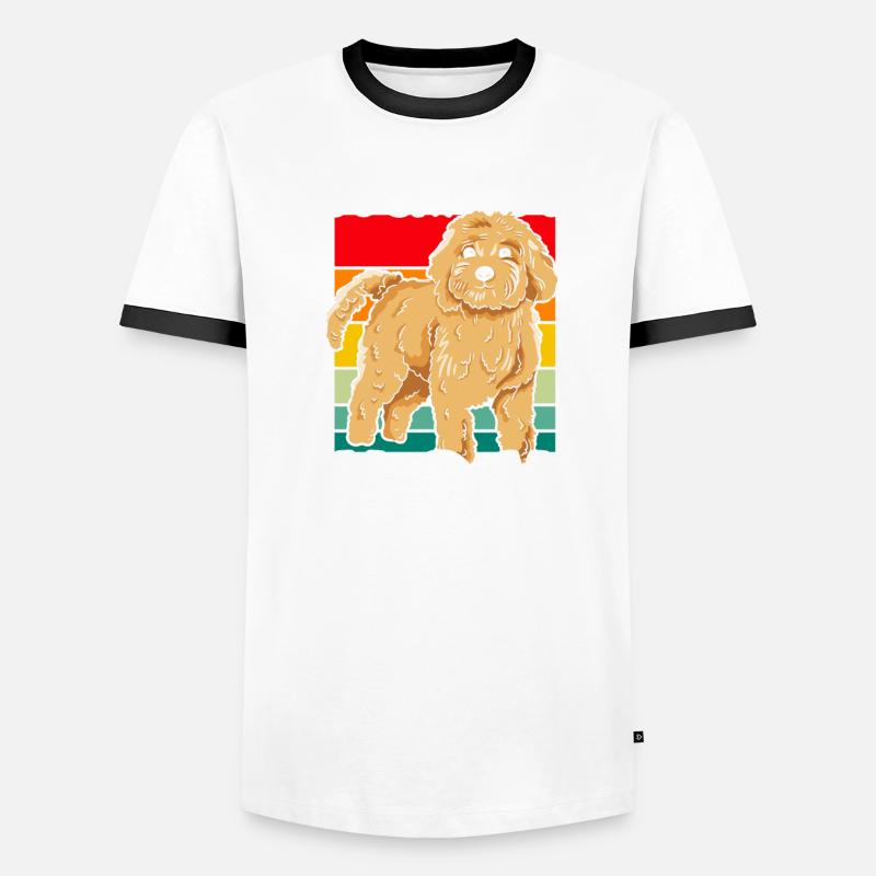 Cockapoo Chien T-shirt contrasté Homme