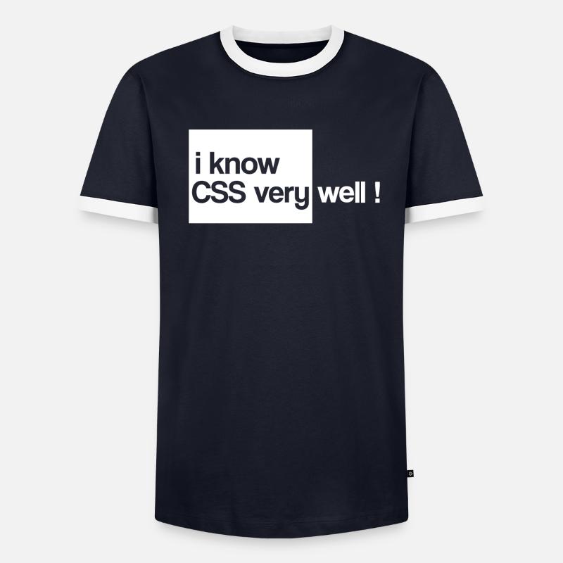 Ich weiß, css html sehr gut Männer Kontrast-T-Shirt
