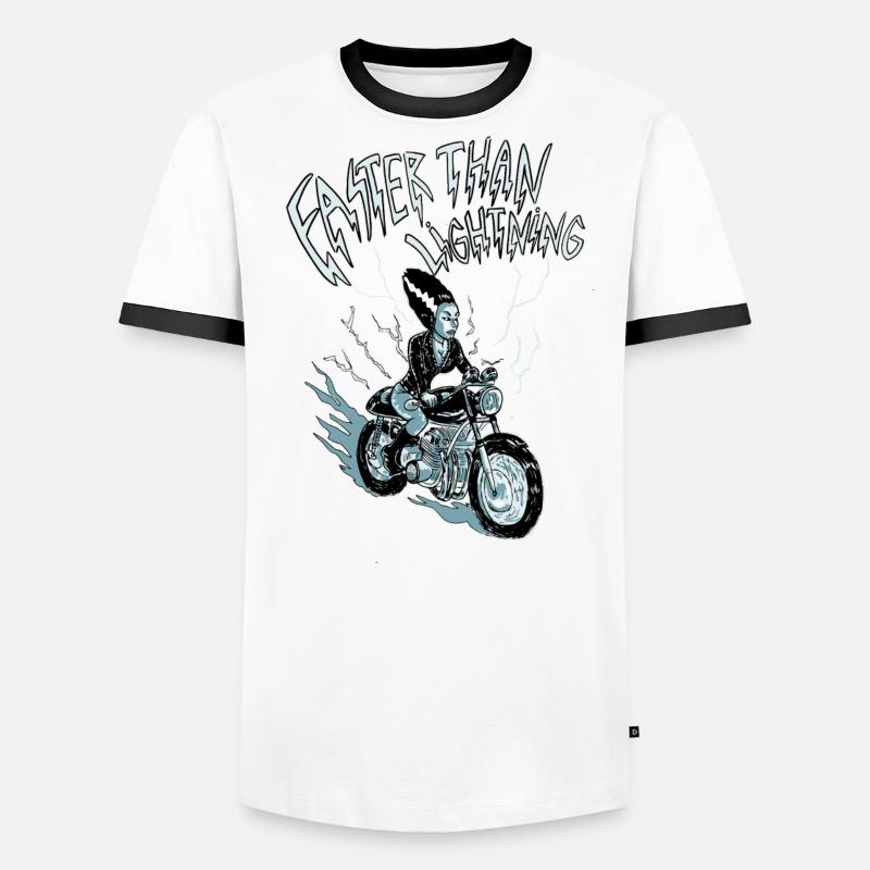 faster than lightning Männer Kontrast-T-Shirt
