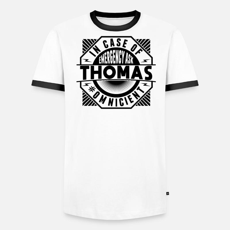 Fragen Sie Im Notfall Thomas Männer Kontrast-T-Shirt