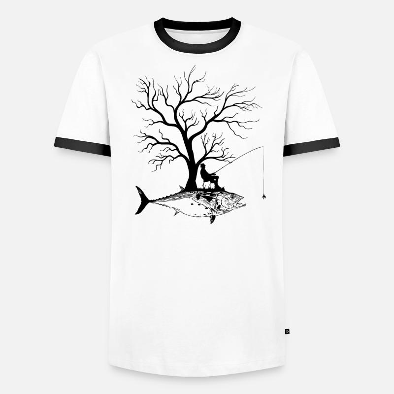Graphic Tree - Fish False Albacore Men's Ringer Shirt