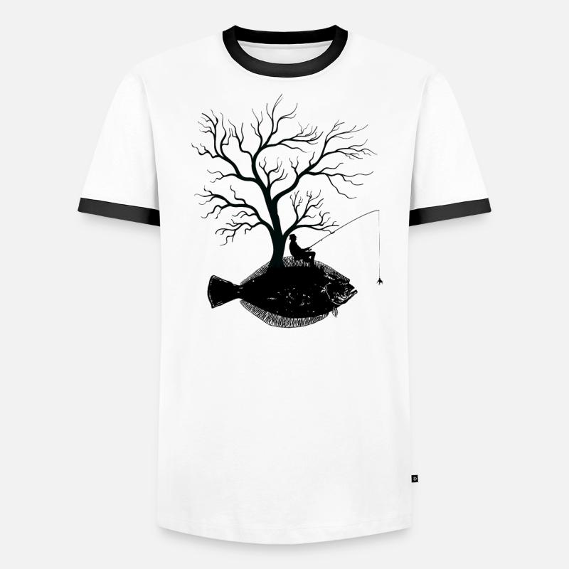 Graphic Tree - Fish Flow Men's Ringer Shirt