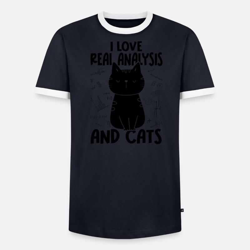 Ich Liebe Katzen - Echte Analyse Männer Kontrast-T-Shirt