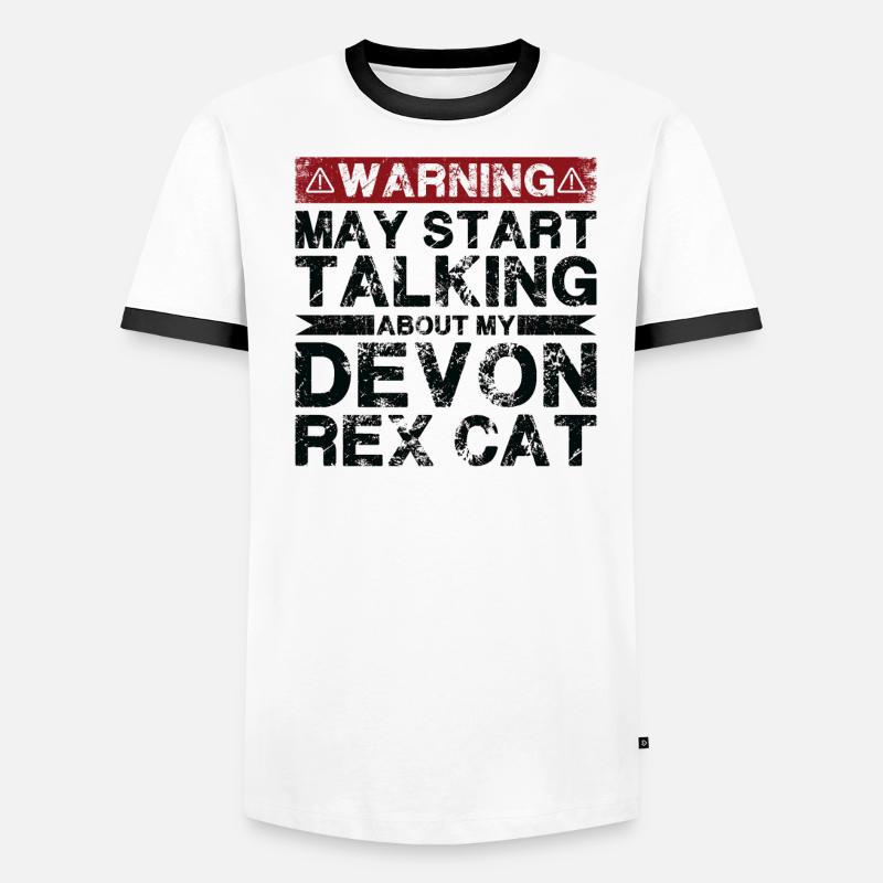 Apropos Devon Rex Cat Männer Kontrast-T-Shirt