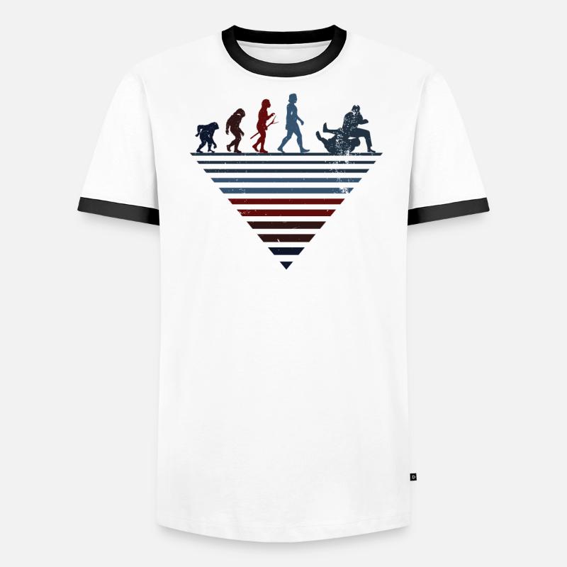 Human Evolution - Bobsleigh vintage T-shirt contrasté Homme