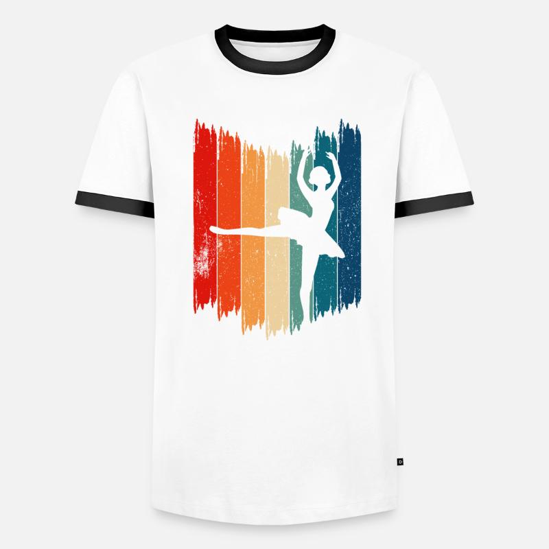 Ballet Dancer Retro Ballet Dancer T-shirt contrasté Homme