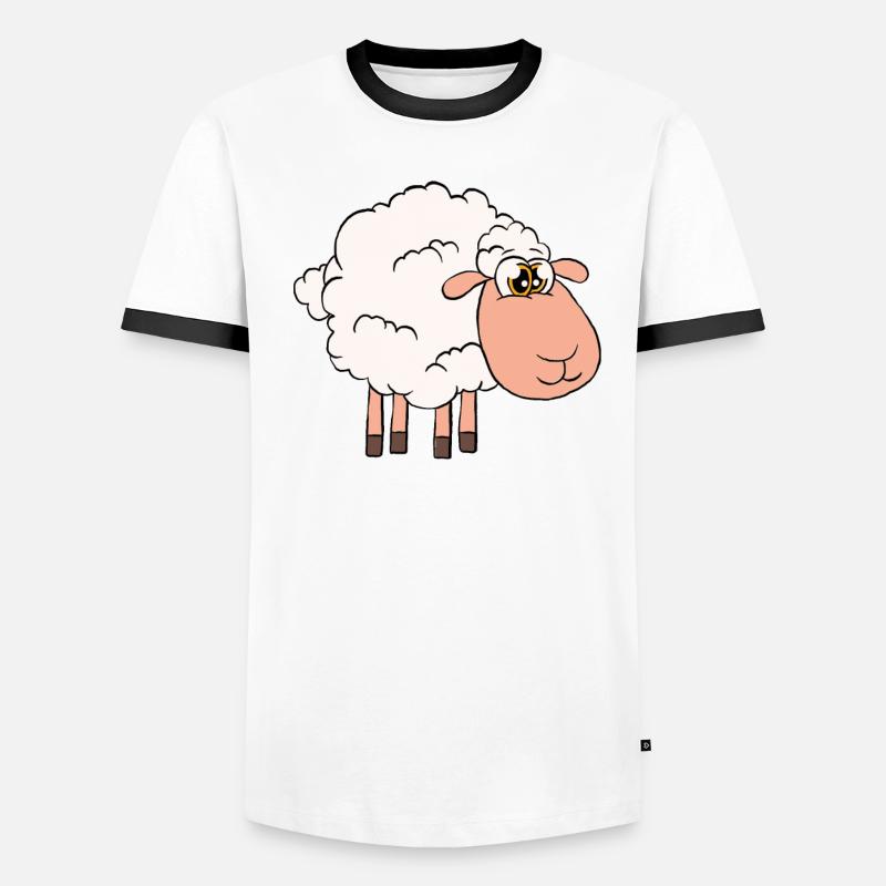 Die Mutter Des Niedlichen Schafes Männer Kontrast-T-Shirt