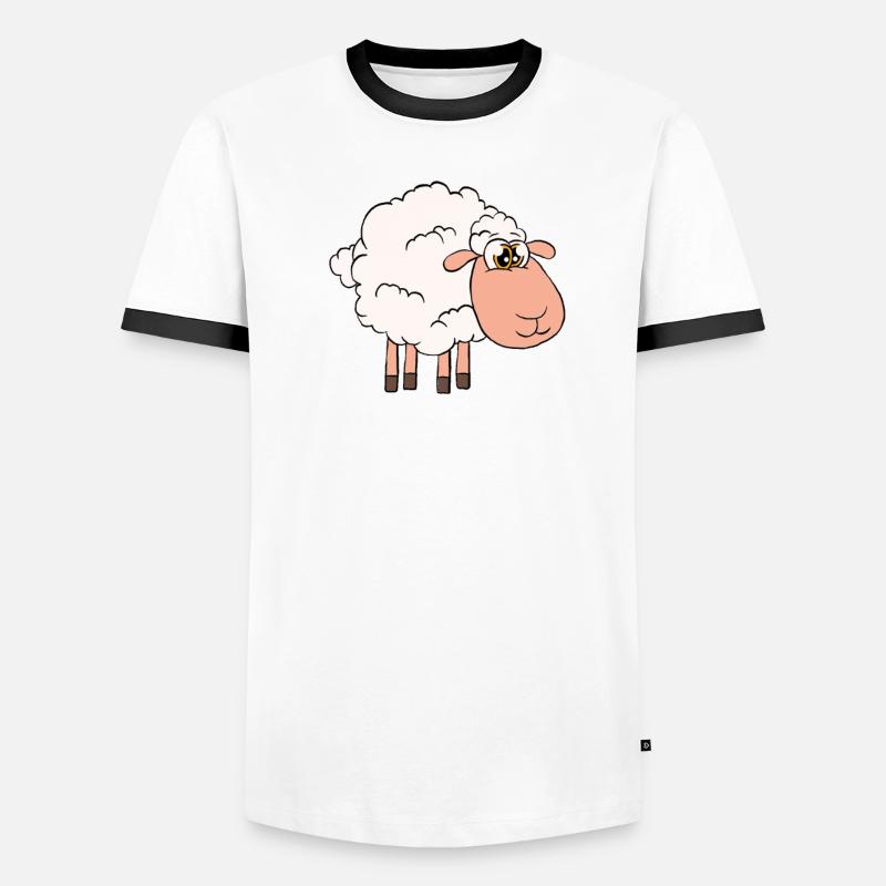 Mode mouton activé T-shirt contrasté Homme