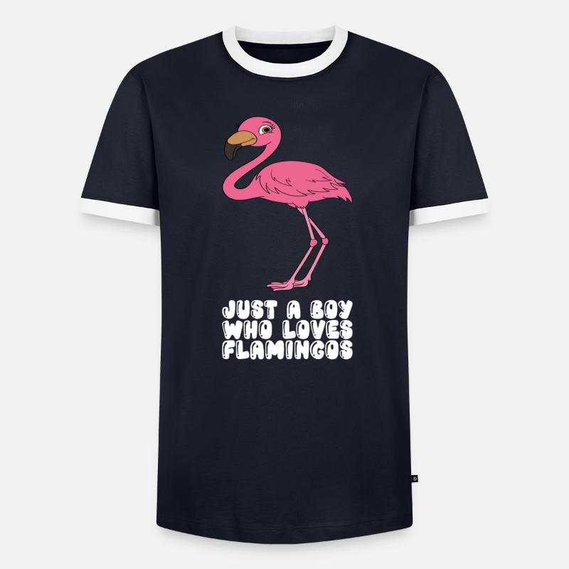 Funny flamingo graphics Men's Ringer Shirt
