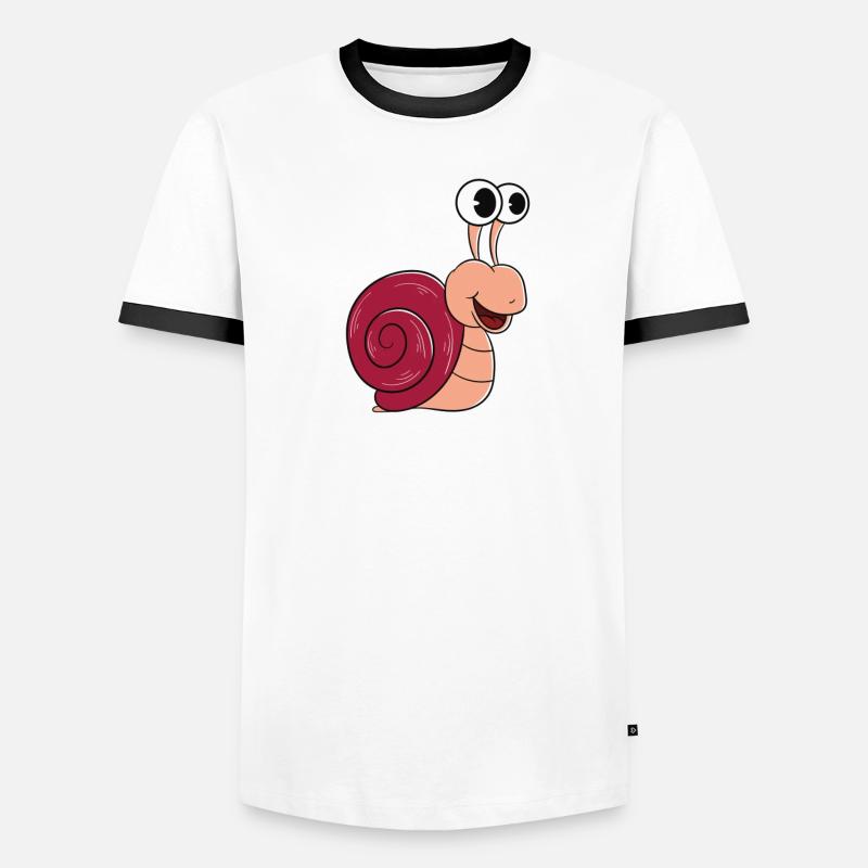My snail thinks I'm cool Men's Ringer Shirt