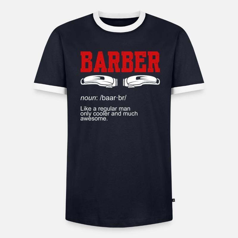 Nom de barbier T-shirt contrasté Homme