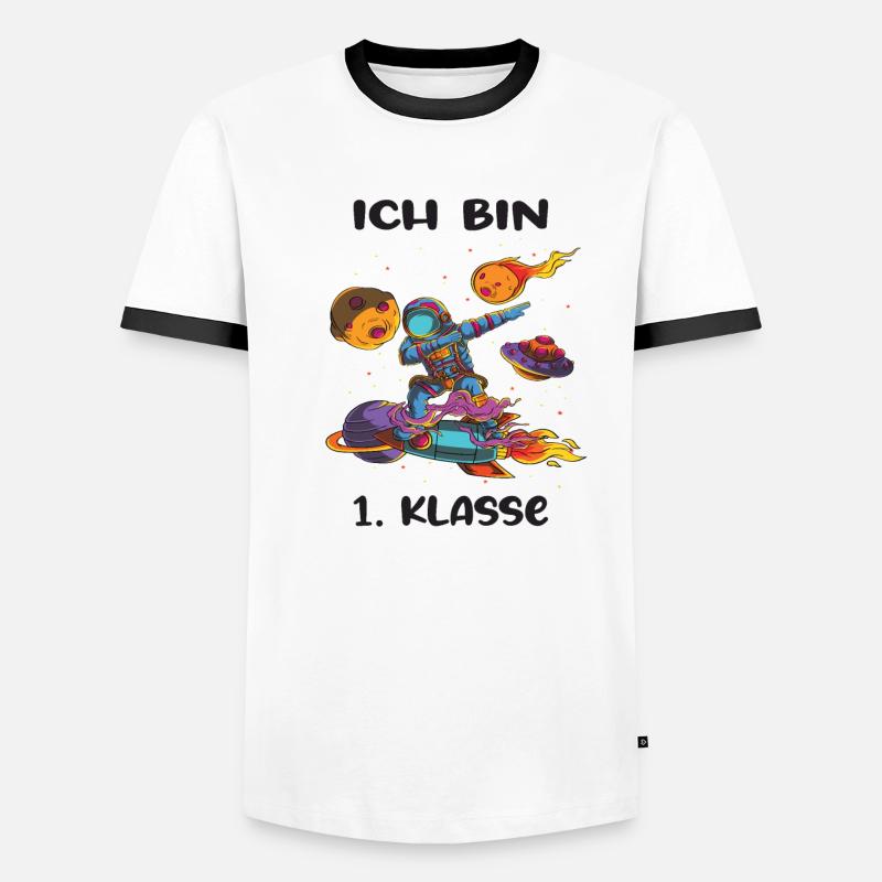 Ich Bin 1 Klasse Einschulung Schulanfang Männer Kontrast-T-Shirt