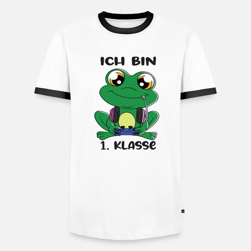 Ich Bin 1 Klasse Einschulung Schulanfang Männer Kontrast-T-Shirt