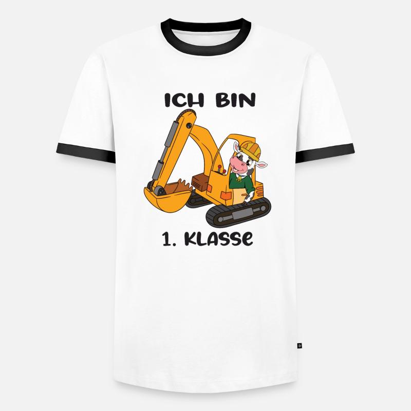 Ich Bin 1 Klasse Einschulung Schulanfang Männer Kontrast-T-Shirt