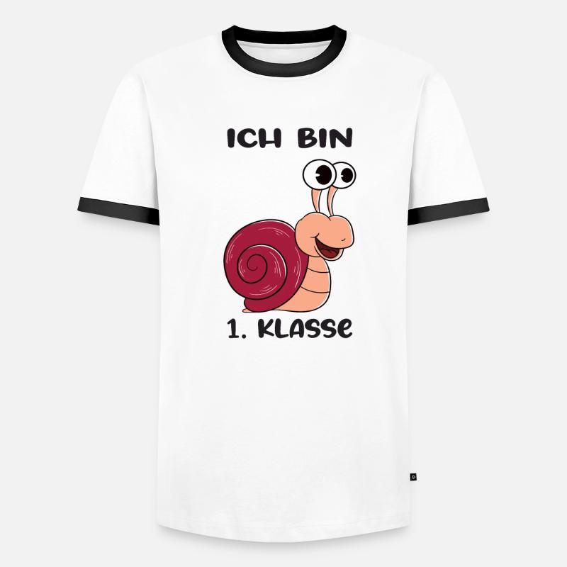Ich Bin 1 Klasse Einschulung Schulanfang Männer Kontrast-T-Shirt