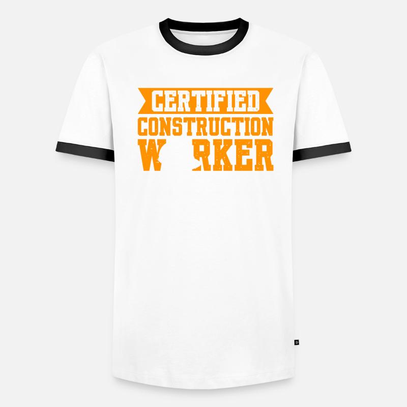 Certified Construction Worker Männer Kontrast-T-Shirt