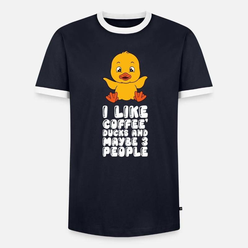 Canard drôle Canards mignons T-shirt contrasté Homme