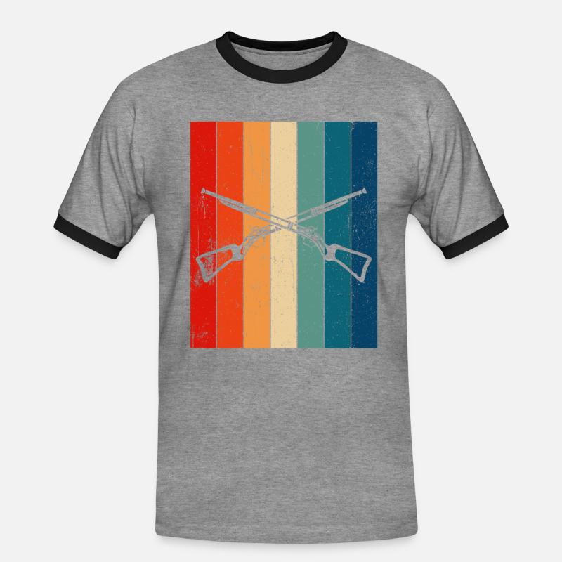 Vorderlader Muzzleloader Muzzle Loading - Männer Kontrast-T-Shirt - Grau meliert/Schwarz