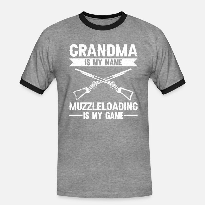 Vorderlader Muzzleloader Muzzle Loading - Männer Kontrast-T-Shirt - Grau meliert/Schwarz