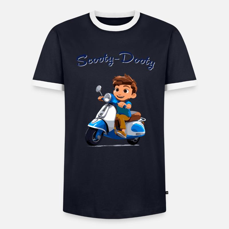 Garçon de scooter T-shirt contrasté Homme