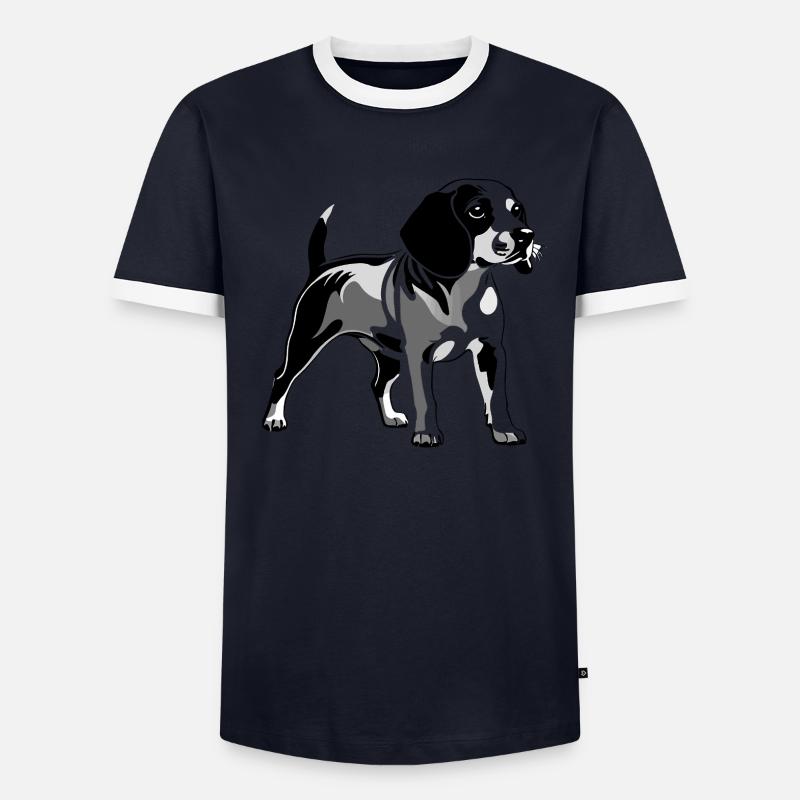 Beagle - Conception de chien de compagnie T-shirt contrasté Homme