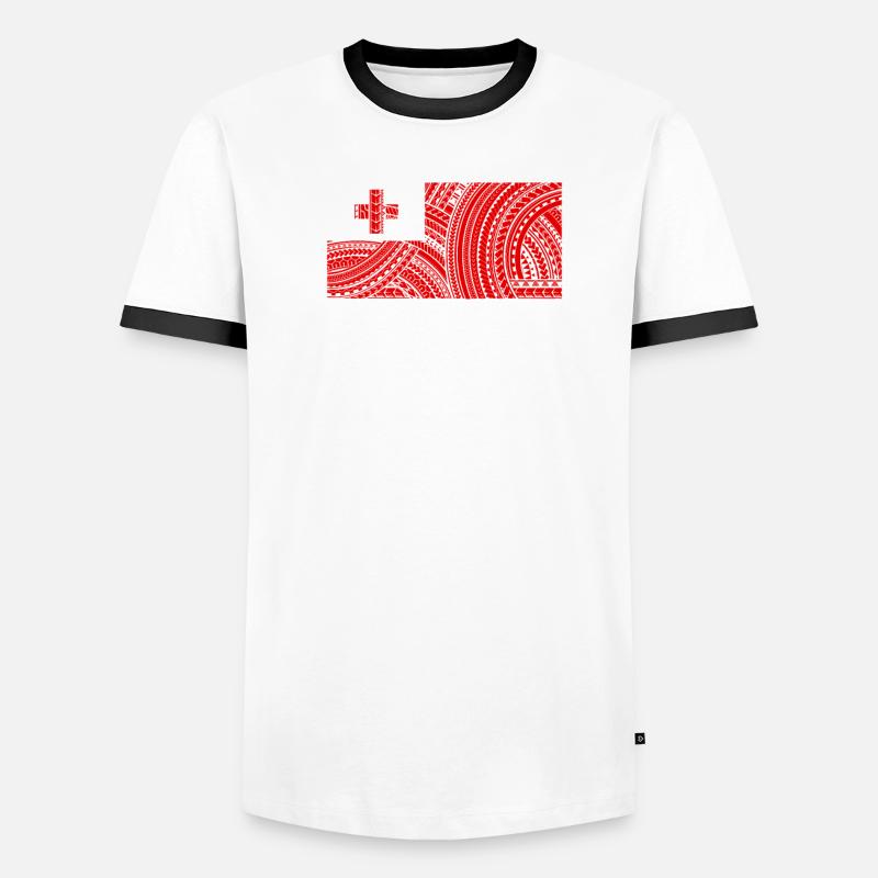 tonga flag, polynesian tonga Men's Ringer Shirt