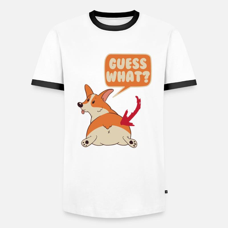Corgi devinez quoi- Corgi T-shirt contrasté Homme