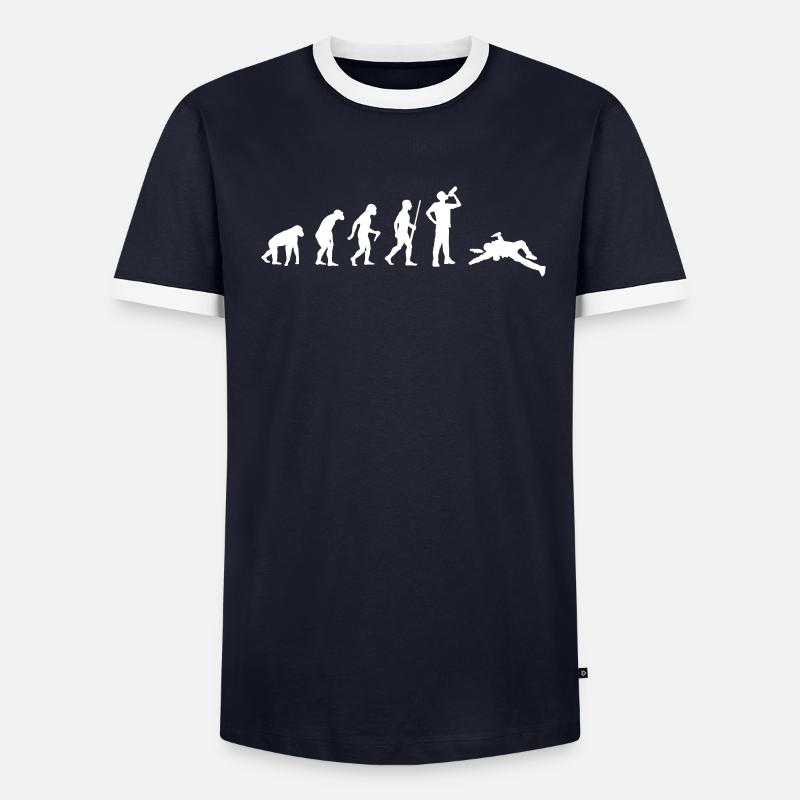 Evolution Of Drunk - Männer Kontrast-T-Shirt - undefined