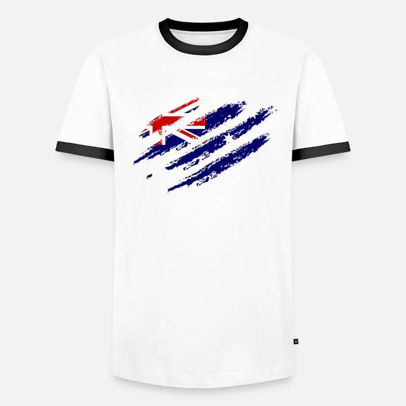 Griffes à gratter du drapeau australien coupées sous T-shirt contrasté Homme