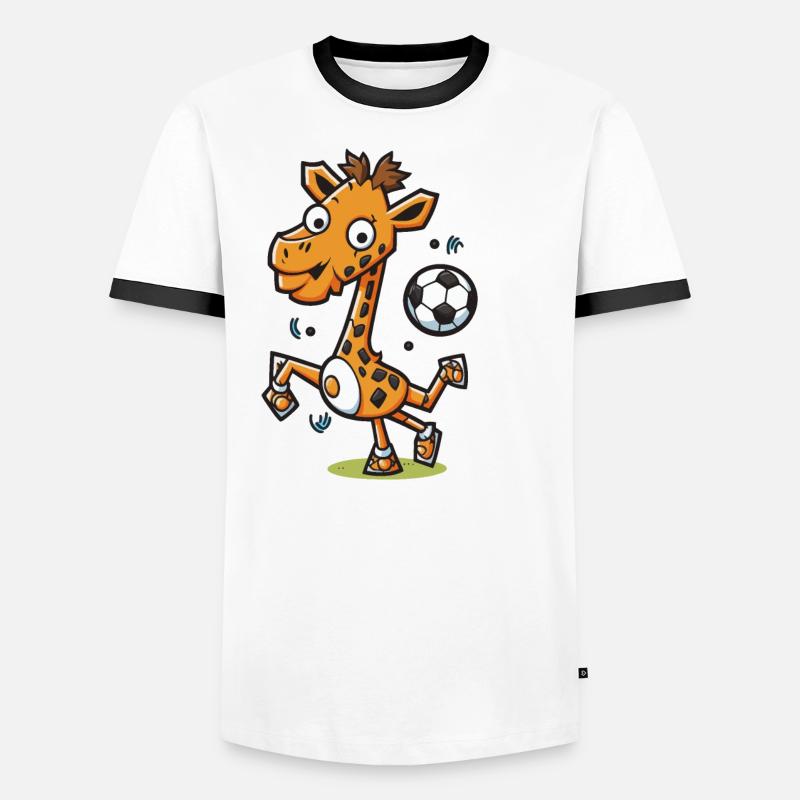 Goal-Scoring Giraffe Men's Ringer Shirt