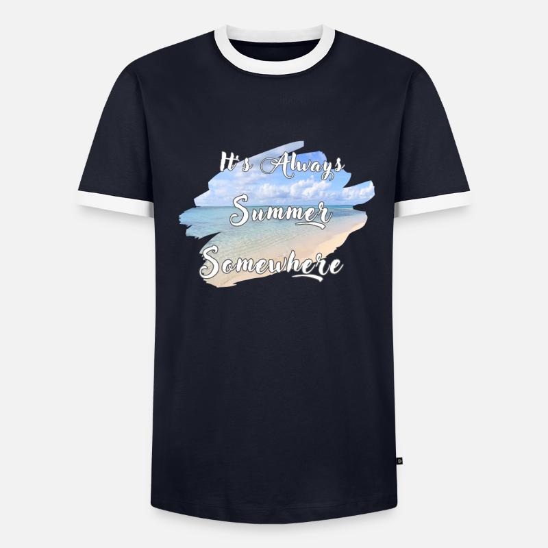It's Always Summer Somewhere Männer Kontrast-T-Shirt