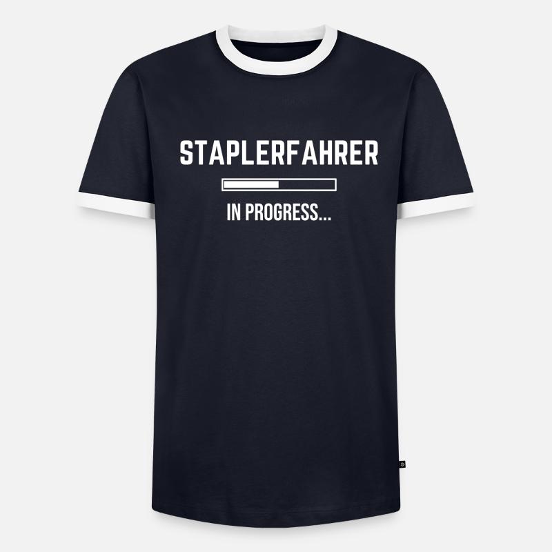 Staplerfahrer In Progress - Männer Kontrast-T-Shirt - undefined