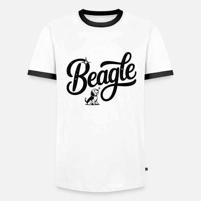 Beagle - Logo d’animal de compagnie cool T-shirt contrasté Homme