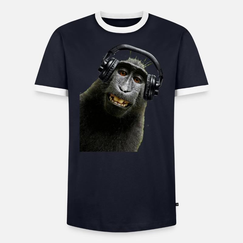 Tshirt musique de singe by customstyle T-shirt contrasté Homme