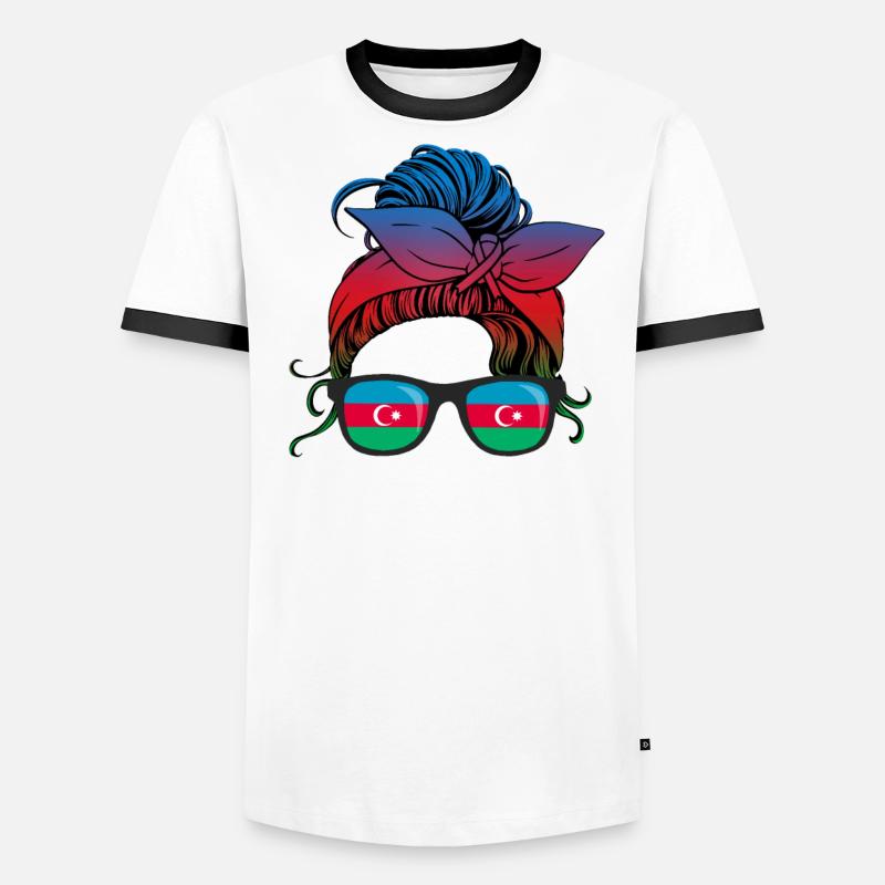 Aserbaidschan Männer Kontrast-T-Shirt
