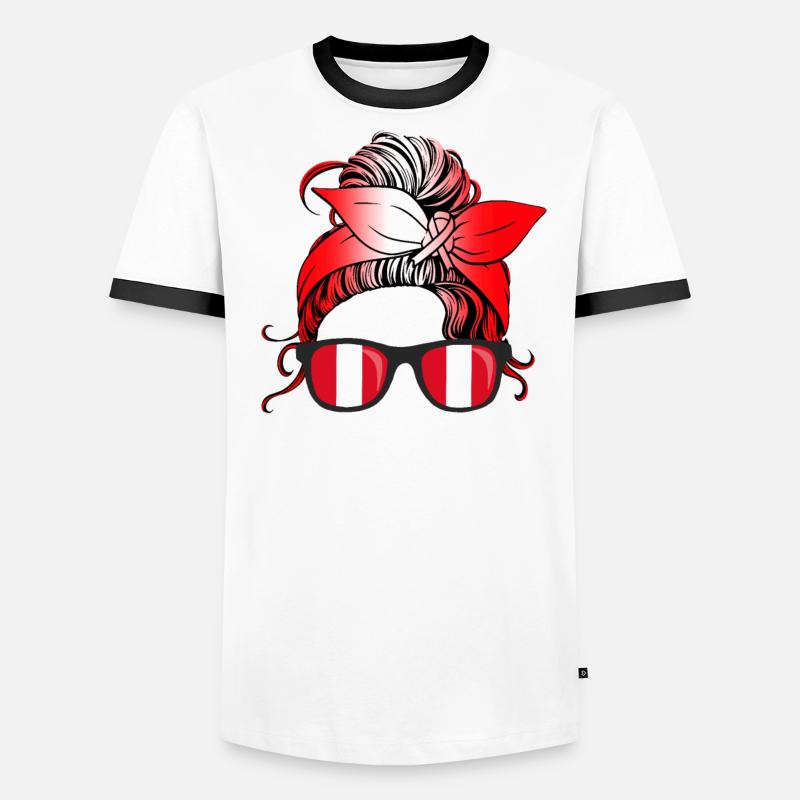 Peru Männer Kontrast-T-Shirt