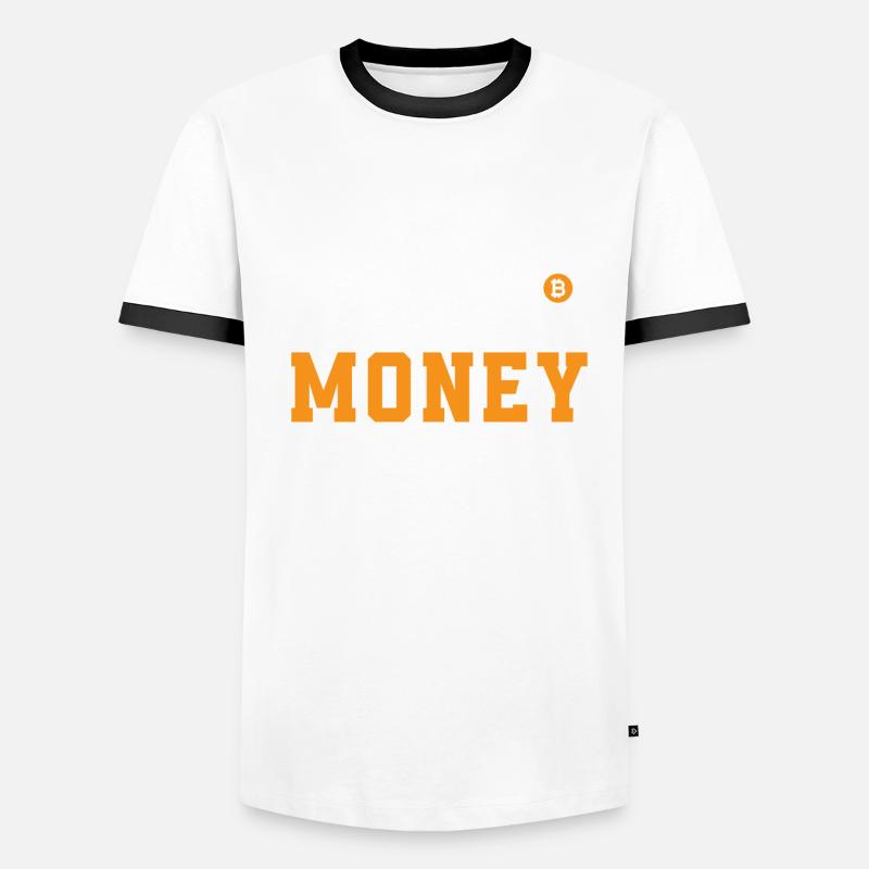 Die Evolution des Geldes Kryptowährung Bitcoin Männer Kontrast-T-Shirt