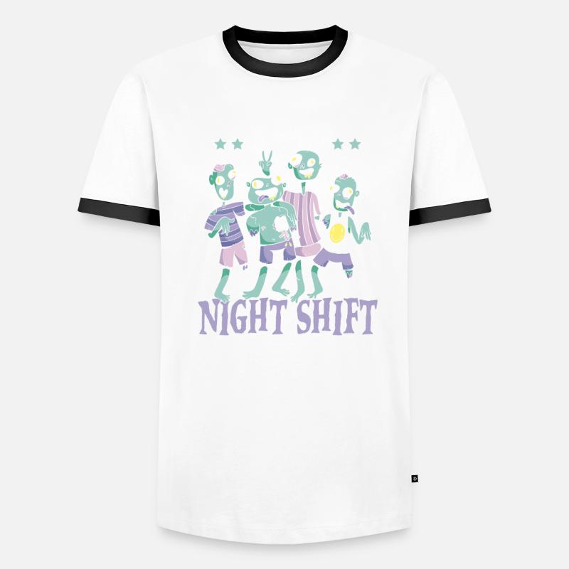 Welcome To The Night Shift Graveyard Shift Worker Men's Ringer Shirt