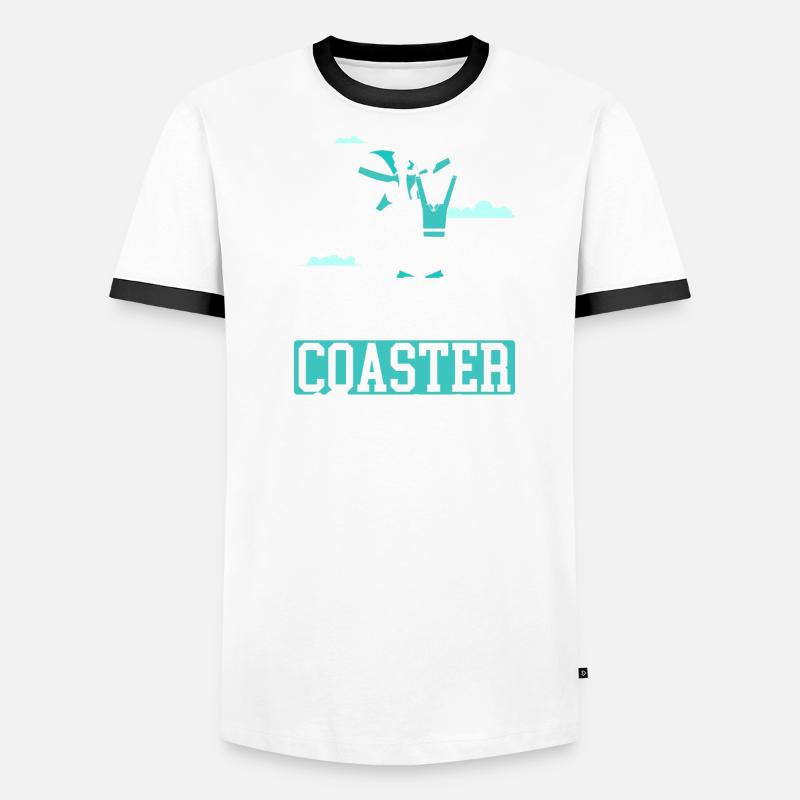 Roller Coaster Buddies Parc d’attractions Goer T-shirt contrasté Homme
