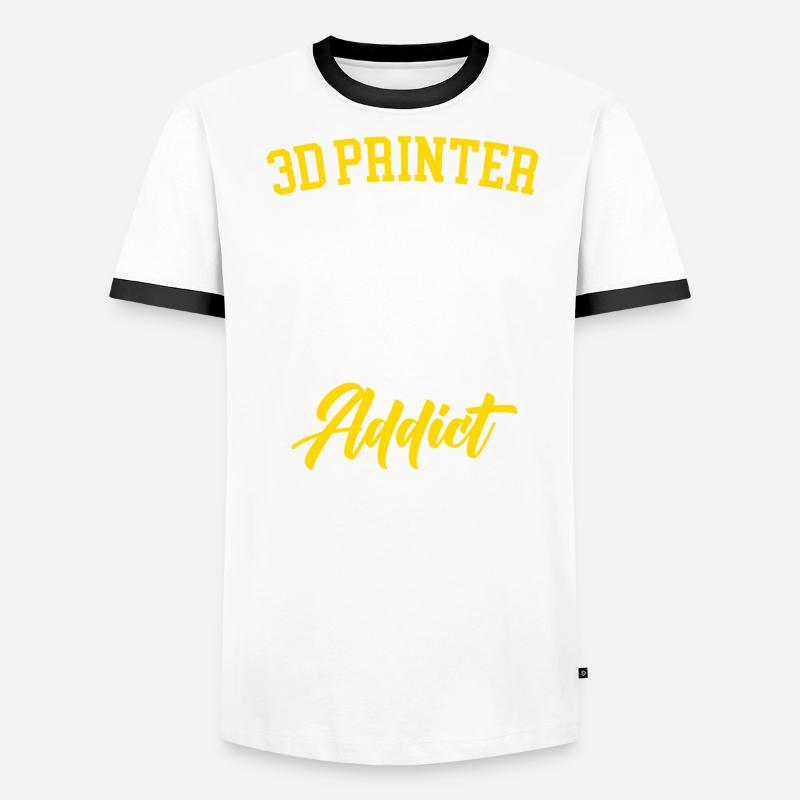 Rétraction de la buse d’impression 3D 3D Addict T-shirt contrasté Homme