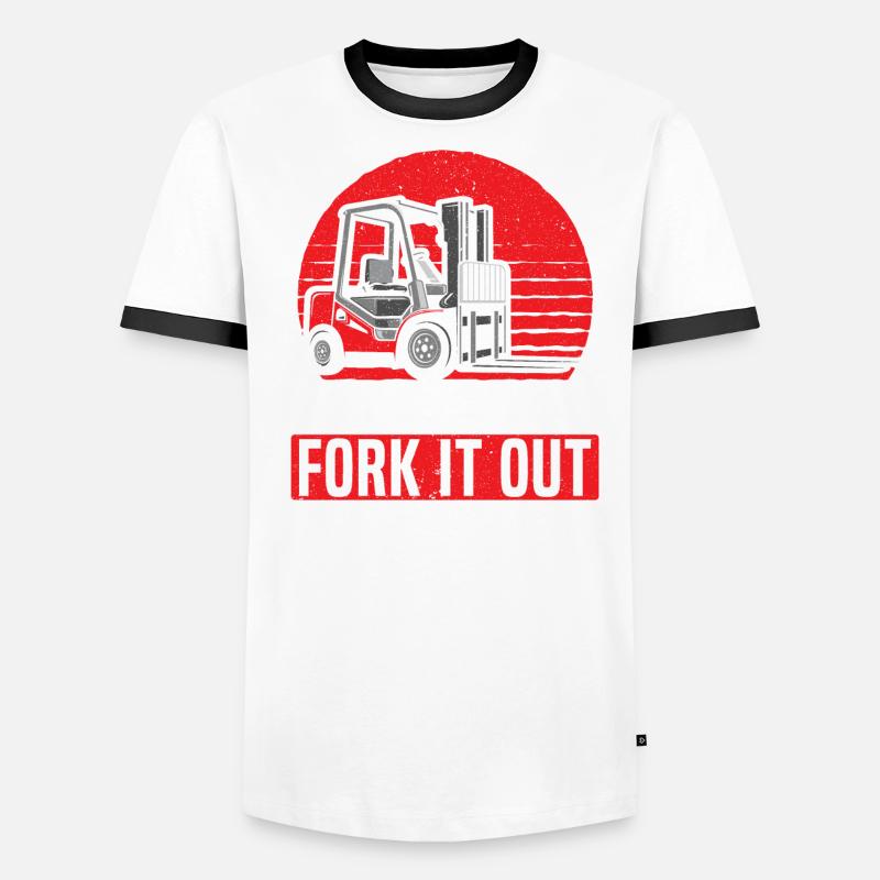 When In Doubt Fork It Out Forklift Operator Worker Men's Ringer Shirt