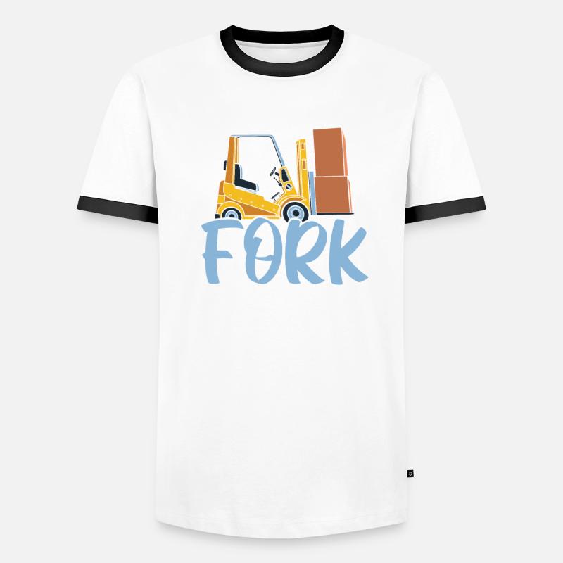 When In Doubt Fork It Out Forklift Operator Worker Men's Ringer Shirt