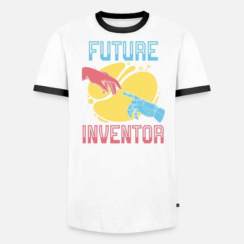 Future Inventor AI Artificial Intelligence Robot Men's Ringer Shirt