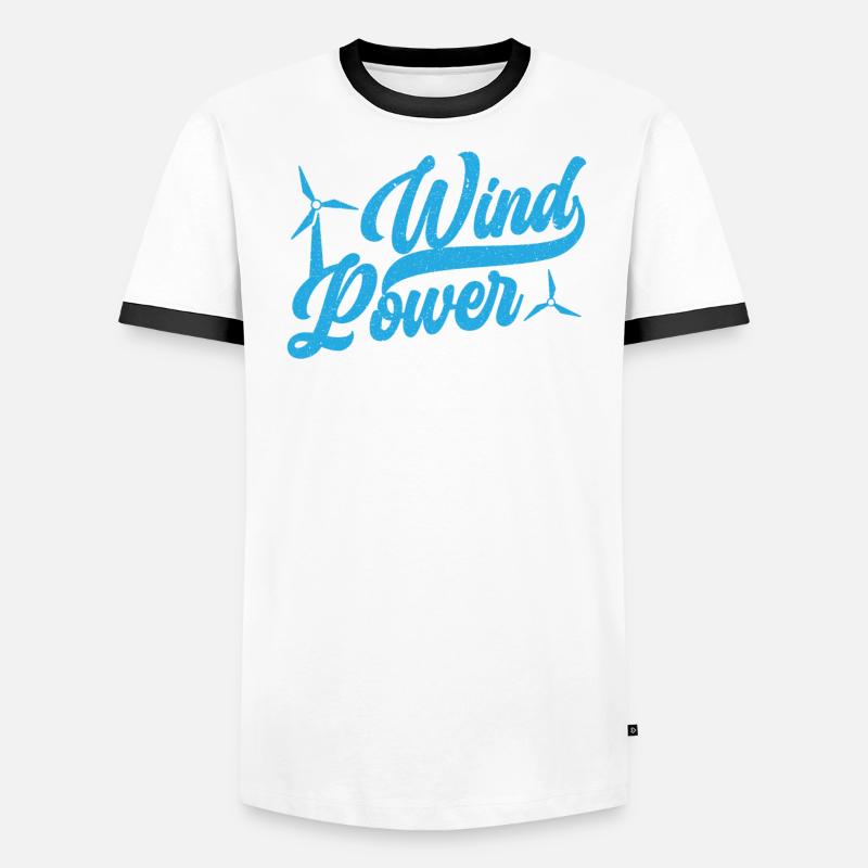 Wind Renewable Energy Windtech Windmill Enthusiast Men's Ringer Shirt