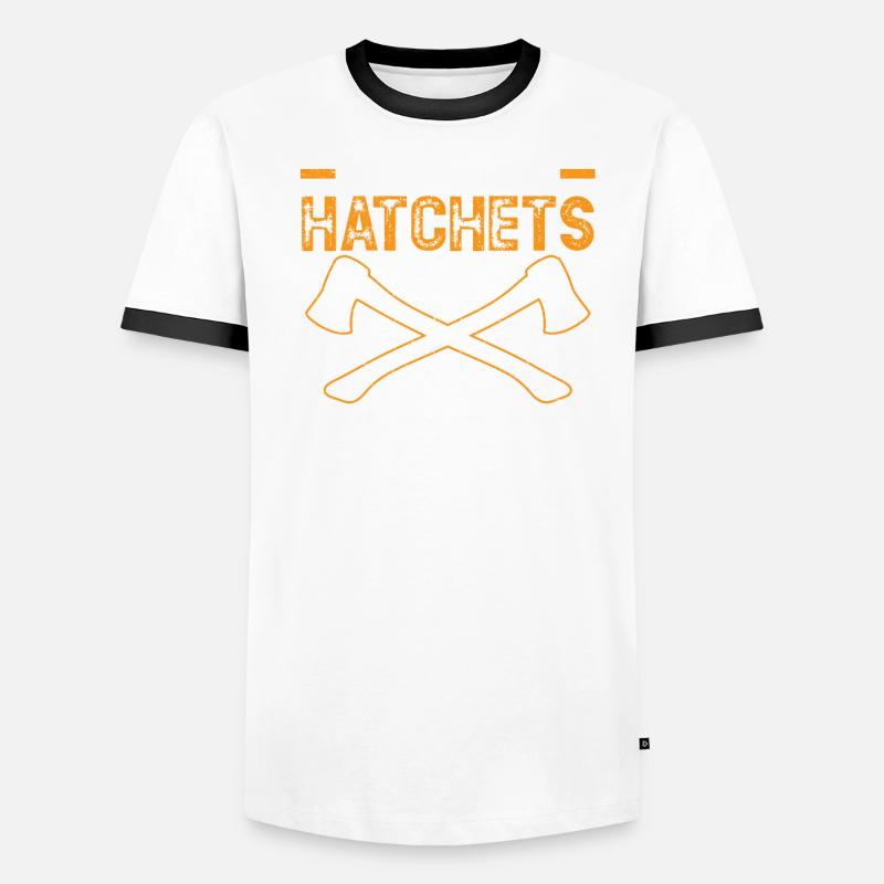 Lancer de hache Lanceur de hache Lancer de hache Lancer de bûcheron T-shirt contrasté Homme