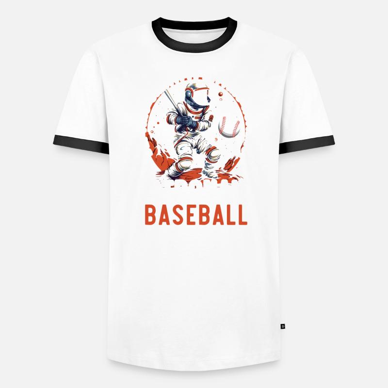 Baseball Astronaut Baseball Player Outerspace Men's Ringer Shirt