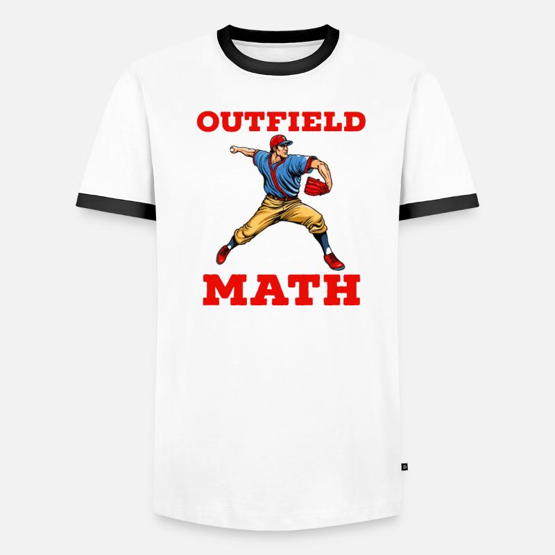 Baseball Math Lover Mathematician Baseball Player Men's Ringer Shirt
