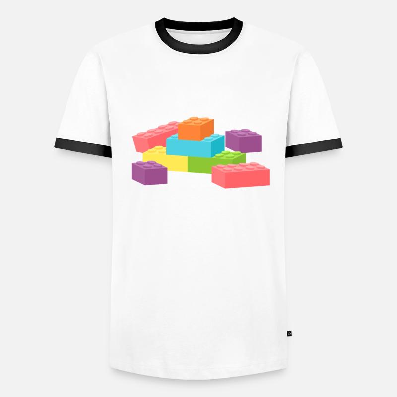 Master Builder Briques Blocs Jouer Jouets T-shirt contrasté Homme