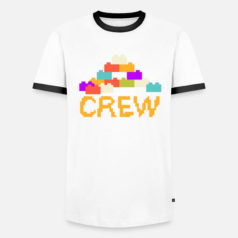 Master Builder Briques Blocs Jouer Jouets T-shirt contrasté Homme
