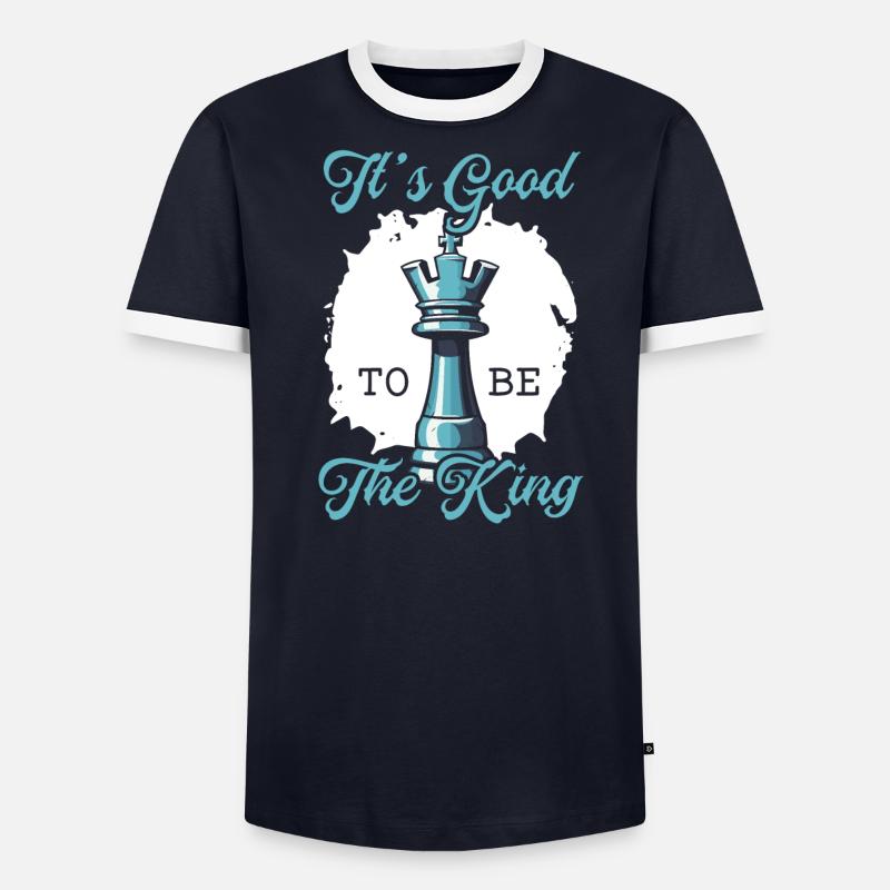 Chess Board Game Checkmate Strategy Chess Player - Men's Ringer Shirt - heather grey/black